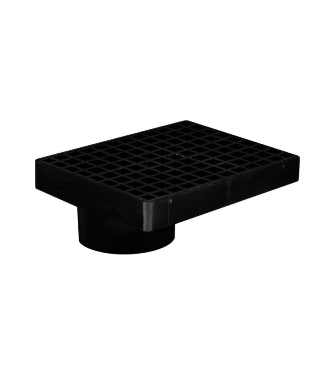 STORM PVC OFFSET GRATE 190X150mm 90mm BLACK Holman Plumbing