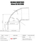 DWVF0054 DWV PVC BEND F&F PLAIN Drawing