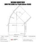 DWVF0066 DWV PVC BEND F&F PLAIN Drawing